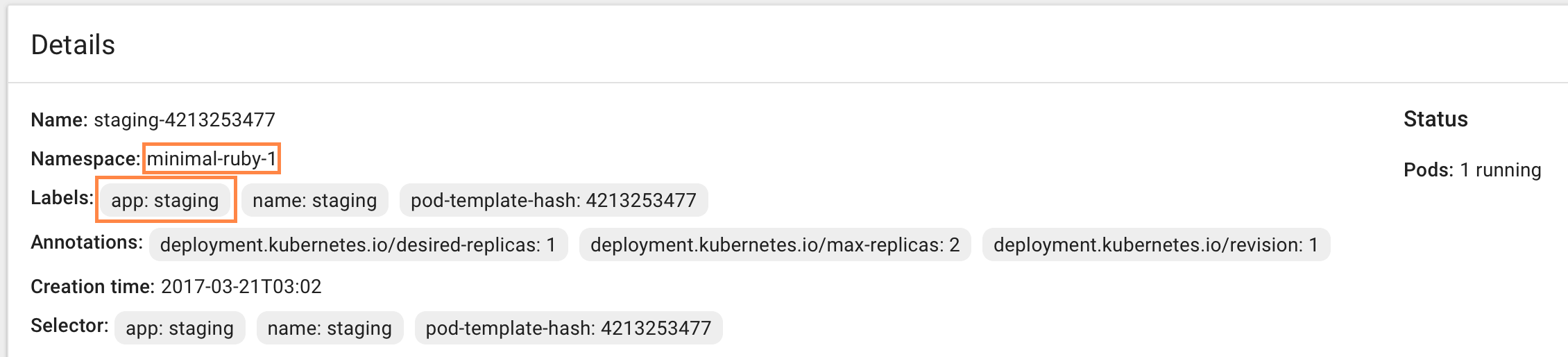 Deploy Boards Kubernetes Label